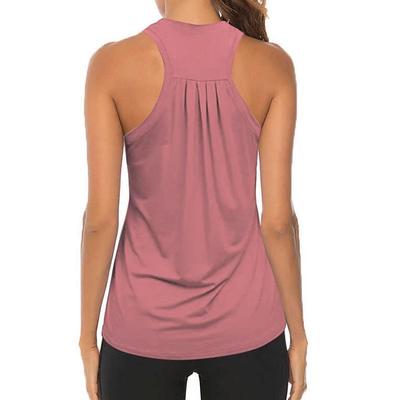 racerback workout tops for women gym exercise yoga shirts loose blouse active wear sleeveless tanks tunic tee,92 gray