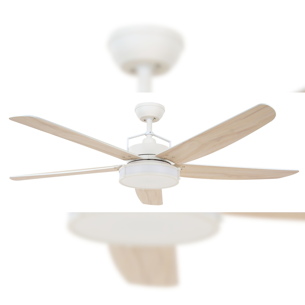 Lucci DC Deckenventilator Louisville Weiß mit LED 158 Image