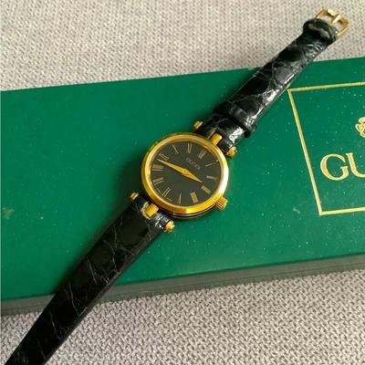 Gucci Accessories | Ladies Gucci Shelly Line Watch | Color: Black/Gold | Size: Os