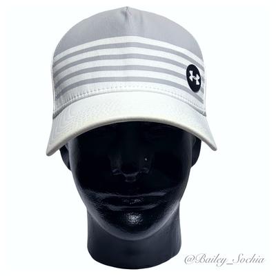 Under Armour Accessories | Under Armour Striped Out Fitted Golf Cap | Color: Gray/White | Size: Adult Md
