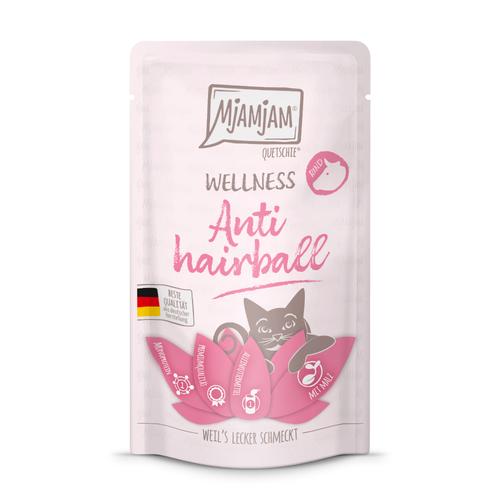 12x 125g MjAMjAM Wellness Anti Hairball - Rind Katzenfutter nass