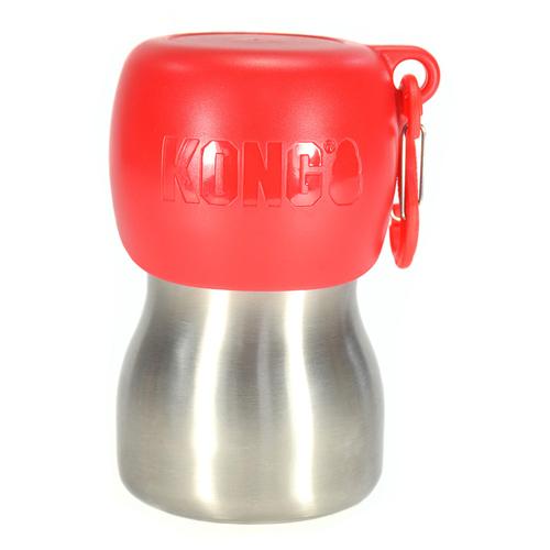 KONG H2O Edelstahlflasche rot ca.270ml Hund