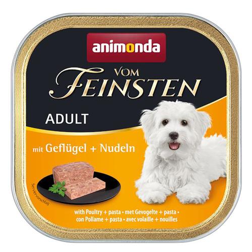 22x150g mit Geflügel & Nudeln animonda vom Feinsten Adult Hundefutter nass