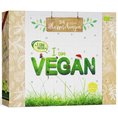 Boxiland - Veganer Adventskalender 2024 BIO-Qualität Adventskalender mit 24 veganen Leckereien für