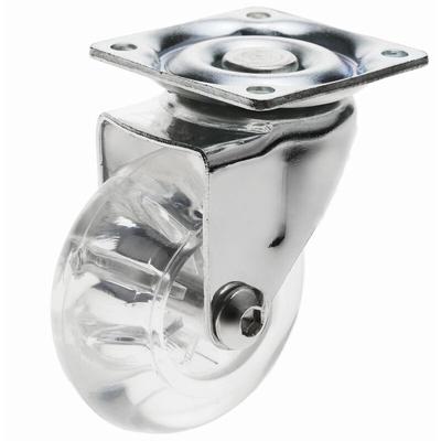 Primematik - Lenkrollen Schwenkrollen Industriell Rad aus Polyurethan und pvc transparent ohne Image