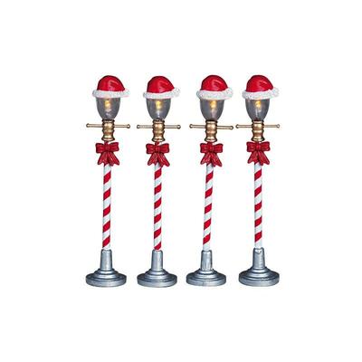 Lemax - Santa Hat Street Lamp Set of 4 Cod. 64472