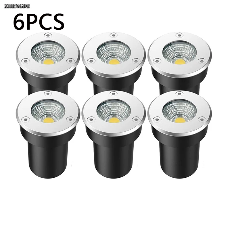 6 pièces éclairage de jardin extérieur IP67 LED étanche lumière souterraine 5W10W15W lumière enterrée jardin paysage lumière 110V220V 12V