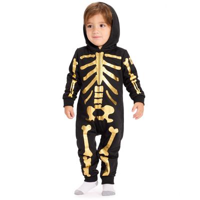 Toddler Boy's Gold Skeleton Costume