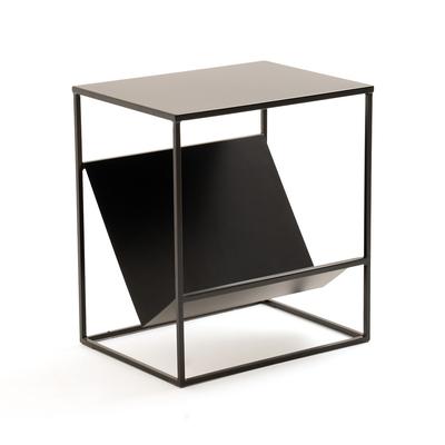 Miva Steel Side Table with Magazine Rack