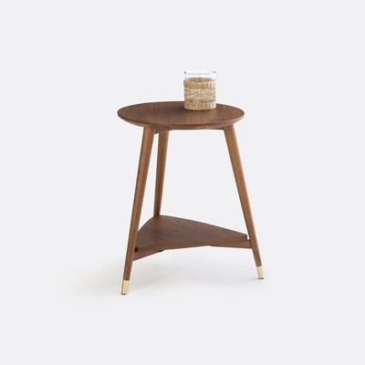 Ronda Vintage Side Table in Walnut Veneer