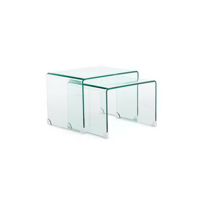 Joan Nesting Tables in Tempered Glass
