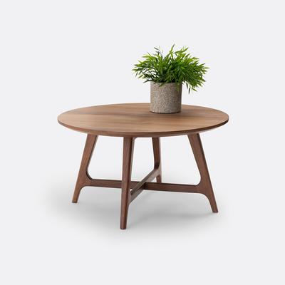 Larsen Small Round Walnut Coffee Table