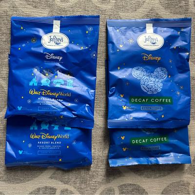 Disney Kitchen | 4 X Bags Of Walt Disney Resorts Blend Joffrey’s Coffee. 2 Regular & 2-De | Color: Blue | Size: Os