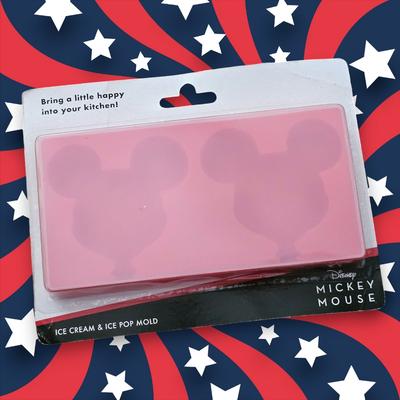 Disney Kitchen | Disney Store Mickey Mouse-Themed Ice Cream And Ice Pop Mold. Features Two Molds | Color: Red | Size: Os