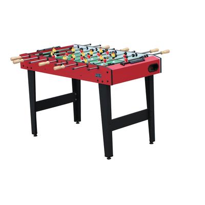 KICK Elite 48" Red Foosball Table - Includes 2 Soccer Style Foosball Balls & 13 Red and 13 Blue Uniformed Foosball Men