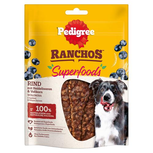 Sparpaket: 7x 70g Pedigree Ranchos Superfoods Rind Hundesnacks