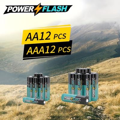 TEMU Aaa 12 Alkaline Batteries, Lr03, Lr6, And For Various Household Devices, Romotes, , Durable And Long Lasting