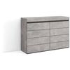 Kommode mit Schubladen, Aufbewahrungsschrank, 114x75x35 cm, Für Schlafzimmer, Zimmer, Sideboard,