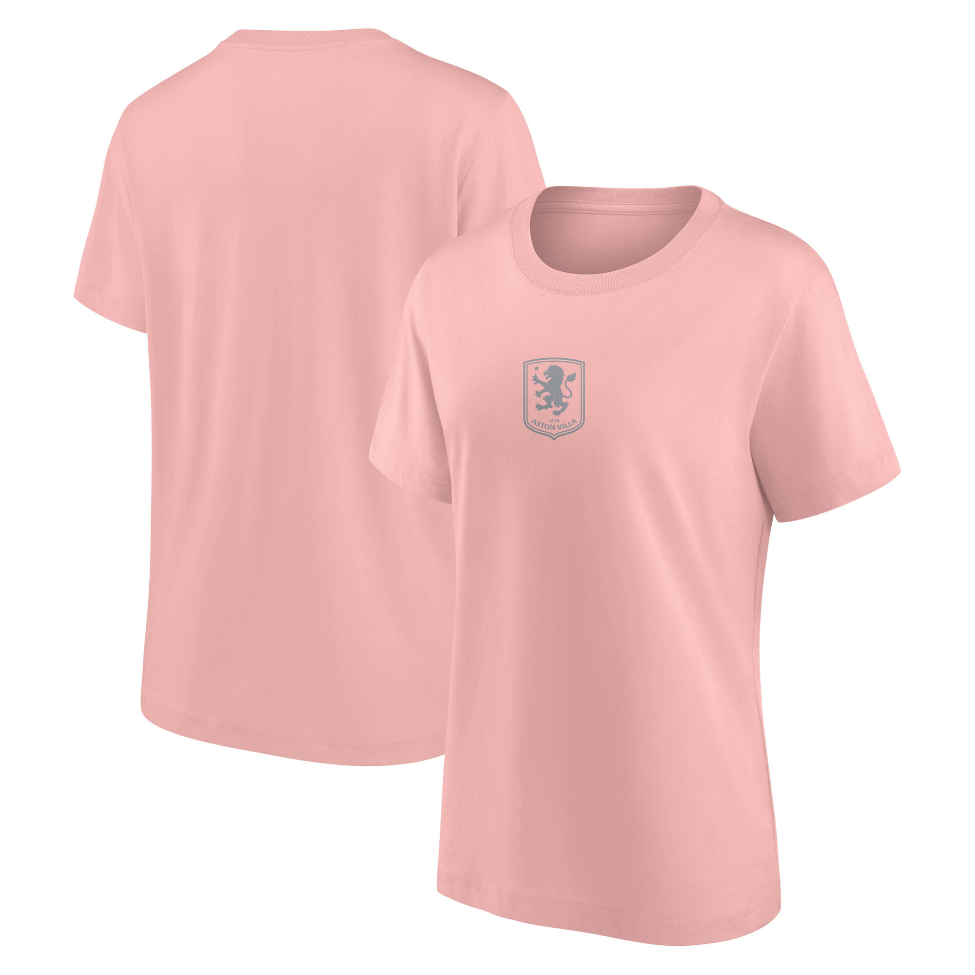 Aston Villa Mono Logo Grafik-T-Shirt – Pink – Damen Image