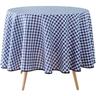 1001kdo - Nappe ronde 180 cm Vichy bleu