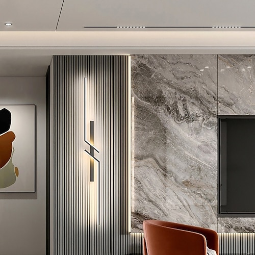 Lightinthebox LED-Innenwandleuchte, Liner-Design, 60–120 cm/23,4–46,8 Zoll, Kurve, moderne, einfache LED-Wandleuchte für den Innenbereich, Silikon-Wandleuchte ist anwendbar für Schlafzimmer, Image