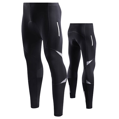 Herren Fahrradhose Fahrradhose Fahhrad Strumpfhosen Unterteile Rennpassform Sport Schnelltrocknend Reflektierende Streifen Elastisch Schweißableitend Schwarz Blau Bekleidung Fahrradbekleidung