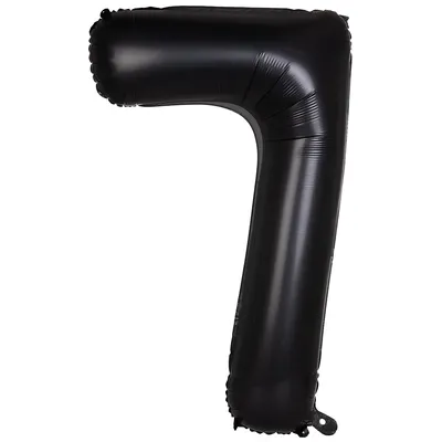 Folienballon 7, schwarz, 86 cm Image