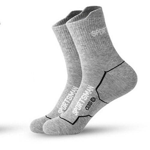 Herren Socken Fahrradsocken Sportsocken Campen und Wandern Übung im Freien Radsport / Fahhrad Fahhrad / Radsport warm halten Atmungsaktiv Antirutsch 1 Paar Winter Buchstabe Nummer Baumwolle Schwarz