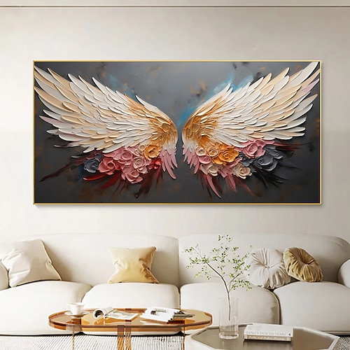 Manuell Handgemacht Hang-Ölgemälde Handgemalte Horizontales Panorama Abstrakt Stillleben Modern Realismus Ohne Innenrahmen (ohne Rahmen) Image