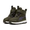 Winterboots PUMA "EVOLVE BOOT PURETEX AC+INF", Damen, Gr. 20, grün (schwarz olive, galactic gray, puma weiß), Textil, unifarben, sportlich, Schuhe, Snowboots, Winterstiefel, Winterschuhe, für Kinder, wasserdicht