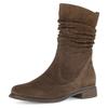 Stiefel GABOR "Genua", Damen, Gr. 39, braun (cognac), Veloursleder, unifarben, klassisch, Schuhe, Blockabsatz, Kurzstiefel, mit Innenreißverschluss