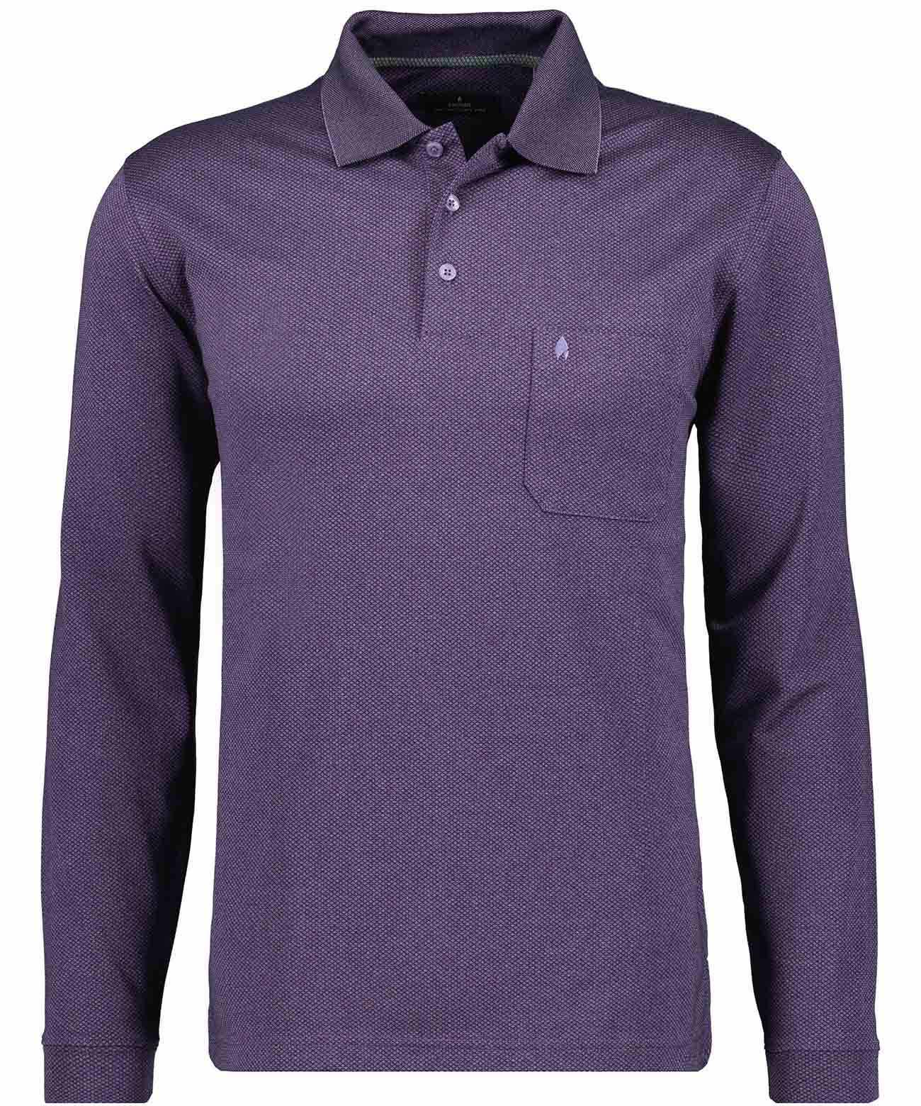 Poloshirt RAGMAN, Herren, Gr. M, lila (violett), Baumwollmischung, regular fit, ohne Ausschnitt, Shirts