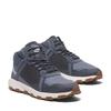 Wanderschuh TIMBERLAND "WINSOR TRAIL MID LACE UP WATERPROOF", Gr. 42, blau (medium blau mesh), Textil, sportlich, Schuhe, wasserdicht