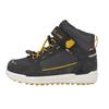 Winterstiefel TROLLKIDS "KIDS GRYLLEFJORD MID CUT", Gr. 36, schwarz (anthrazit, golden gelb), Leder, Synthetik, mehrfarbig, sportlich, Schuhe, wasserdicht, Klettverschluss, reflektierende Details