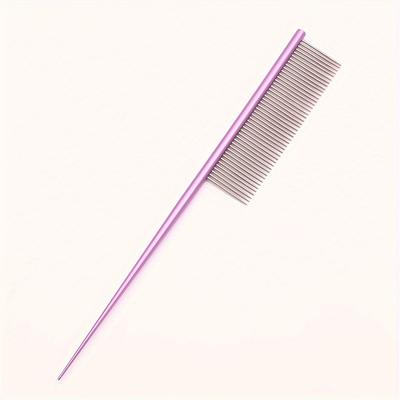 TEMU Professional Pet Pointed Tail Comb, Cat Comb, Comfort Grip Pet Hair Removal Comb For Matted Hair, Dense Needle For Long And Short Haired Dogs Cats