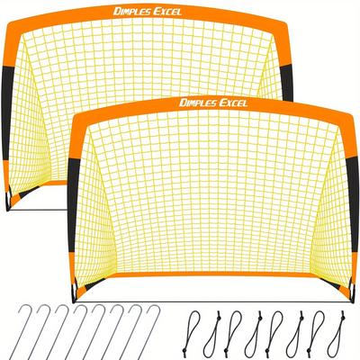 TEMU Soccer Goals Kids Soccer Net For Backyard 2 Set