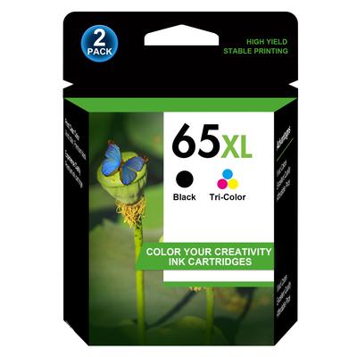 TEMU 2 Pack 65xl Ink Cartridges Black And Color High- For Ink 65 65 Xl Works For 3772 3752 3755 3720, 2680 2622 , Envy5055 5058 5052 5014