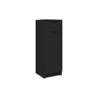 vidaXL Badschrank Schwarz 32x34x90 cm Holzwerkstoff