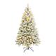 Albero di natale 210 cm con 400 luci in pvc verde e bianco