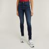 Skinny-fit-Jeans G-STAR "3301 Skinny Wmn", Damen, Gr. 29, Länge 30, blau (dk aged), Denim/Jeans, Obermaterial: 92% Baumwolle, 7% Elastomultiester, 1% Elasthan, casual, skinny fit, Jeans, mit Stretch