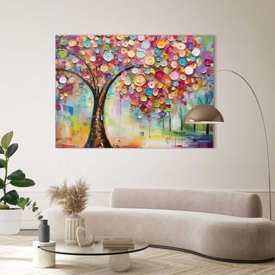 Wandbild REINDERS "Life Tree - colourful", bunt (farbe bild(er): bunt), B:140cm H:100cm T:3,1cm, MDF, Bilder Image