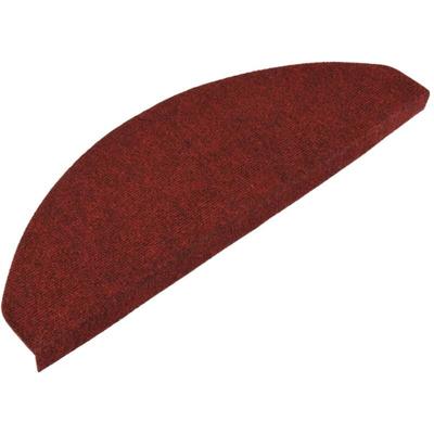 Stufenmatten Selbstklebend 15 Stk. 65x22,5x3,5 cm Rot Vidaxl