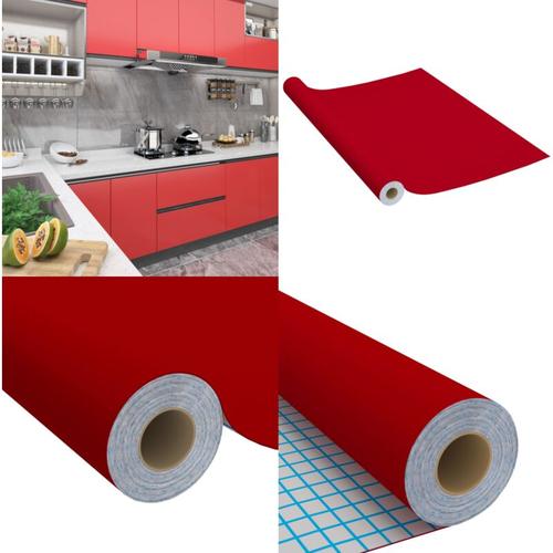 Selbstklebende Möbelfolie Rot 500 x 90 cm pvc - Möbelfolie - Möbelfolien - Home & Living - Rot