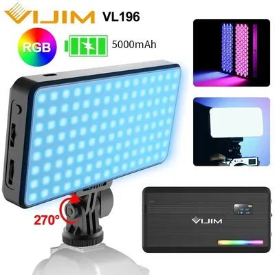 VIJIM VL196 RGB LED Video Light 2500K-9000K Dimmable Fill Light for DSLR Camera Light Smartphone