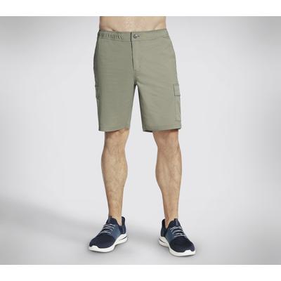 Skechers Men's Downtown Cargo 9 Inch Short | Size Medium | Olive/Gray | Polyester