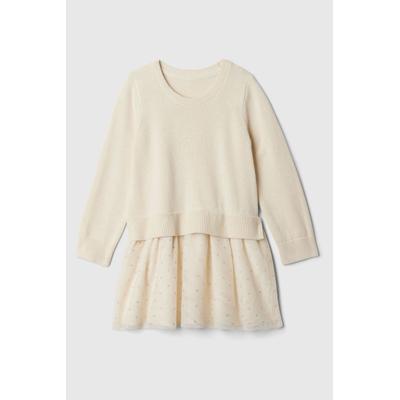 Gap Girls Cream 2-in-1 Jumper Tulle Dress (6mths-5yrs) - Cream