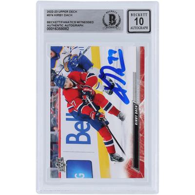 Kirby Dach Montreal Canadiens signiert 2022-23 Upper Deck Extended Series #574 Beckett Fanatics bezeugt authentifiziert 10 Karte Image