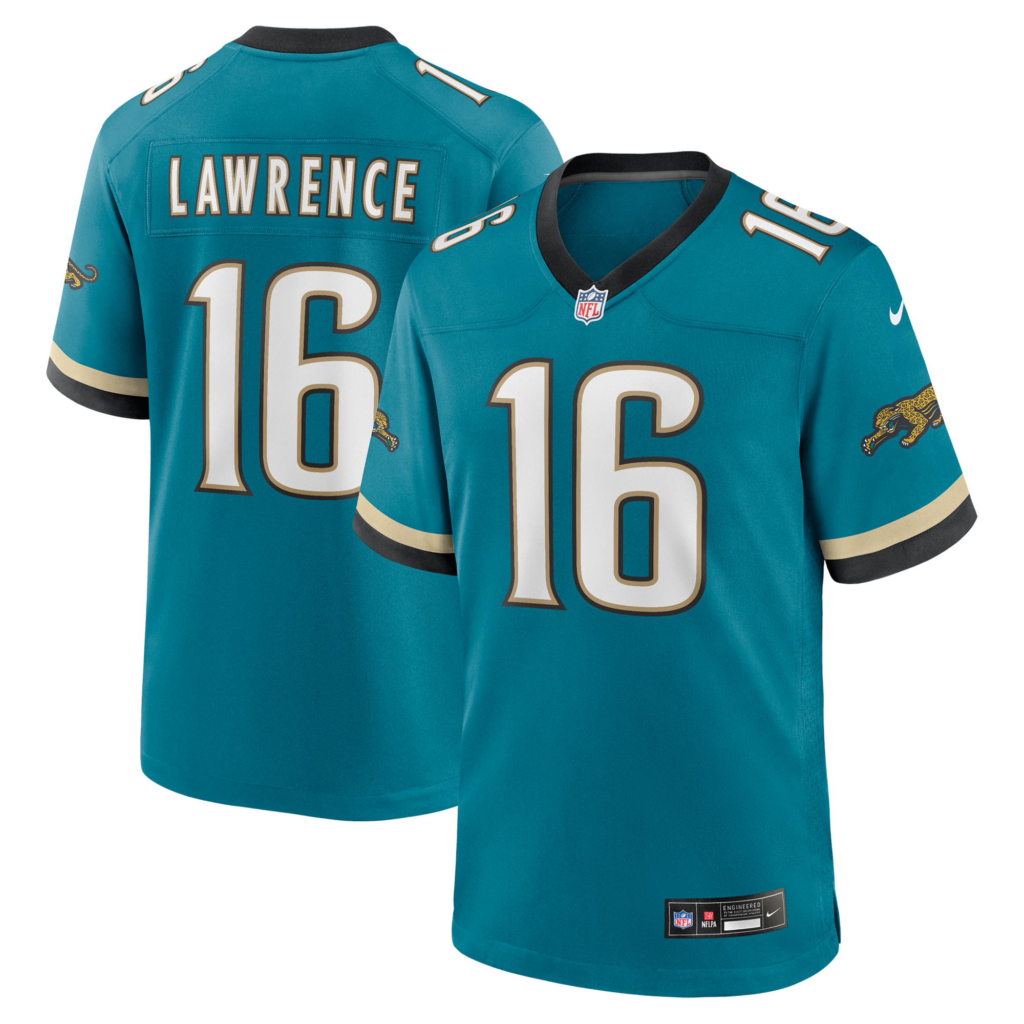 Jacksonville Jaguars Nike Game Sekundär Throwback Ausweichtrikot - Blaugrün - Trevor Lawrence - Herren Image