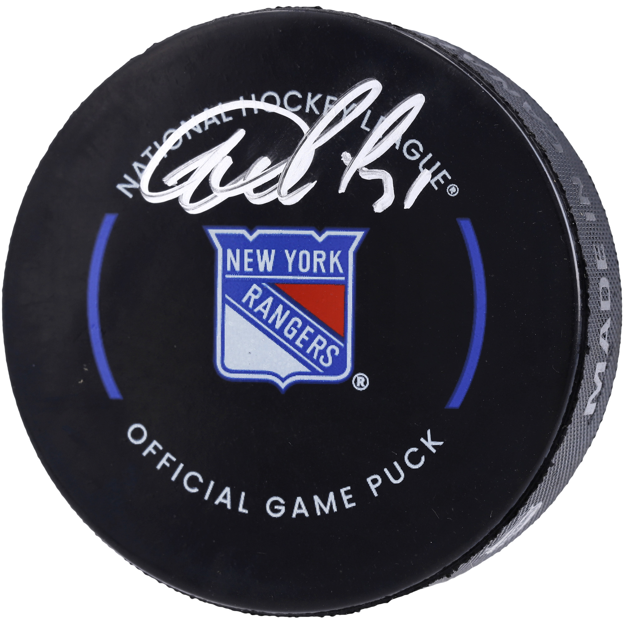 Igor Shesterkin New York Rangers Autogramm-Puck, offizieller Spielpuck Image