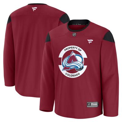 Burgunderrotes Colorado Avalanche Team-Trainingstrikot für Herren von Fanatics Image
